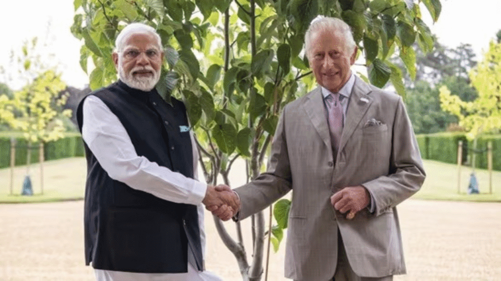 Modi Gifts Tree to King Charles to Honor Mothers, Strengthen UK Ties.