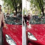 Ibrahim Ali Khan Makes Electric Statement with ₹75 Lakh MG Cyberster EV.