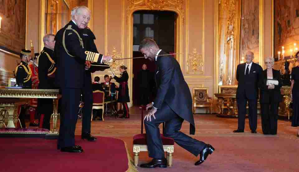 Sir David Beckham Honored with Knighthood by King Charles at Windsor Castle